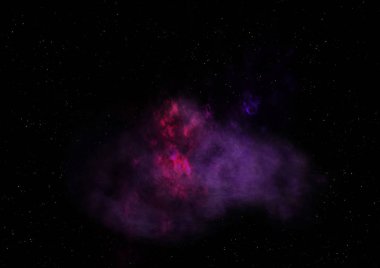 Sonsuz bir yıldız alanının küçük bir parçası. 3B görüntüleme