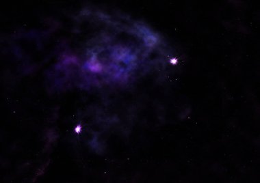 Uzaya karşı parlayan nebula ve yıldız alanı. Bu görüntünün elementleri NASA tarafından desteklenmektedir .