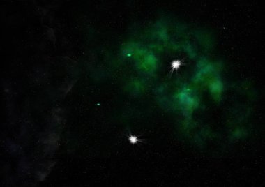 Uzayda bir yıldız alanı bir nebula ve gaz yoğunluğu. Bu görüntünün elementleri NASA tarafından desteklenmektedir .