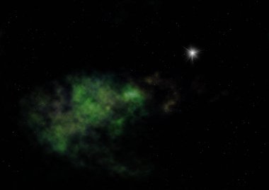 Uzaya karşı parlayan nebula ve yıldız alanı. Bu görüntünün elementleri NASA tarafından desteklenmektedir .