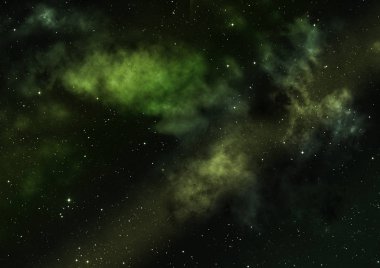 Uzaya karşı parlayan nebula ve yıldız alanı. Bu görüntünün elementleri NASA tarafından desteklenmektedir .