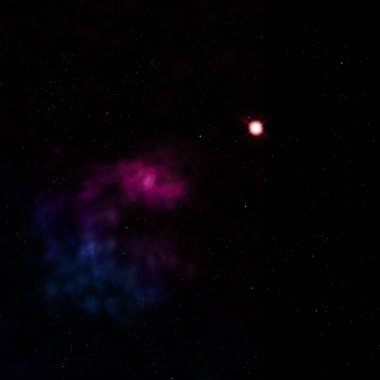 Uzayda bir yıldız alanı bir nebula ve gaz yoğunluğu. Bu görüntünün elementleri NASA tarafından desteklenmektedir .