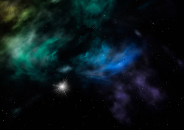 우주를 배경으로 빛나는 별들로 이루어진 거리가 Nasa 이형상의 요소들 — 스톡 사진