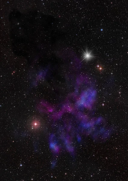 Sternenfeld All Ein Nebel Und Ein Gasstau Elemente Dieses Von — Stockfoto