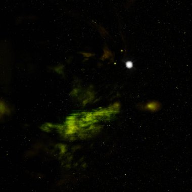 Uzayda bir yıldız alanı bir nebula ve gaz yoğunluğu. Bu görüntünün elementleri NASA tarafından desteklenmektedir .