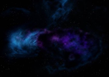 Uzaya karşı parlayan nebula ve yıldız alanı. Bu görüntünün elementleri NASA tarafından desteklenmektedir .