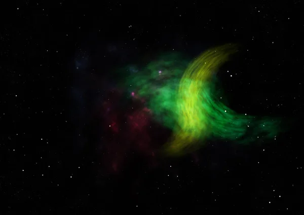 Далеко Сияющая Туманность Звездное Поле Против Космоса Elements Image Furnished — стоковое фото