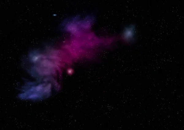 太空中的恒星场 星云和气体拥挤 这张照片的元素是由Nasa提供的 3D渲染 — 图库照片