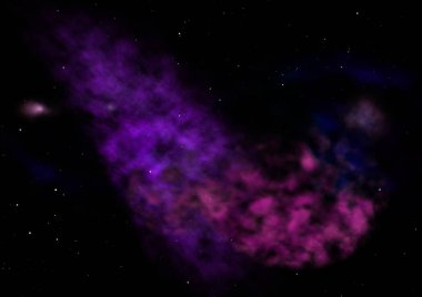 Sonsuz bir yıldız alanının küçük bir parçası. 3B görüntüleme