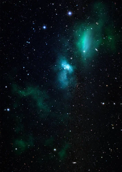 Evrendeki Sonsuz Uzay Alanının Küçük Bir Parçası Görüntünün Elementleri Nasa — Stok fotoğraf