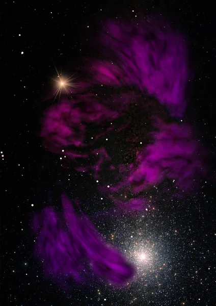Pole Gwiazd Kosmosie Mgławice Zatory Gazowe Elementy Tego Obrazu Dostarczone — Zdjęcie stockowe