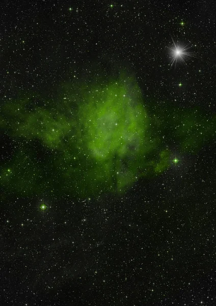Lejos Ser Nebulosa Brillante Campo Estrellas Contra Espacio Elementos Esta — Foto de Stock