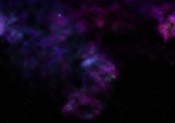 Далеко сияющая туманность и звездное поле. — стоковое фото