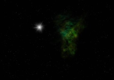 Sonsuz bir yıldız alanının küçük bir parçası