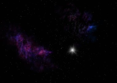 Sonsuz bir yıldız alanının küçük bir parçası