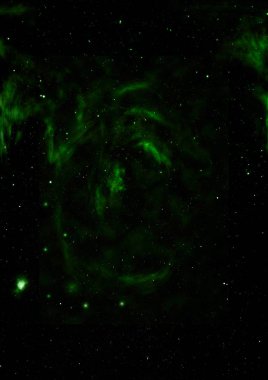 Sonsuz bir yıldız alanının küçük bir parçası. 3B görüntüleme