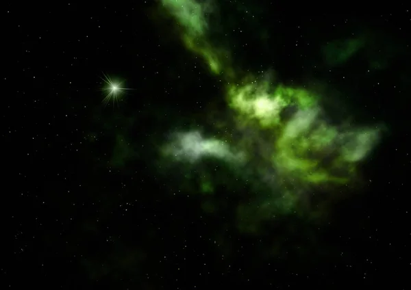 宇宙の星のフィールドは 星雲やガスの混雑 Nasaによって提供されたこの画像の要素 3Dレンダリング — ストック写真