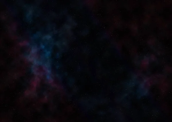 Далеко сияющая туманность и звездное поле, — стоковое фото