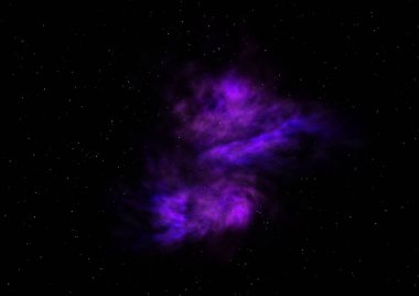 Evrendeki sonsuz uzay alanının küçük bir parçası. Bu görüntünün elementleri NASA tarafından döşenmiştir. 3B görüntüleme