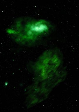 Uzayda bir yıldız alanı bir nebula ve gaz yoğunluğu. Bu görüntünün elementleri NASA tarafından döşenmiştir. 3B görüntüleme