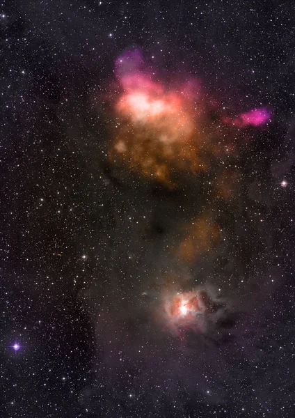 Mała Część Nieskończonego Pola Gwiazd Wszechświecie Elementy Tego Obrazu Dostarczone Obraz Stockowy