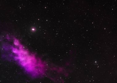 Evrendeki sonsuz uzay alanının küçük bir parçası. Bu görüntünün elementleri NASA tarafından döşenmiştir. 3B görüntüleme