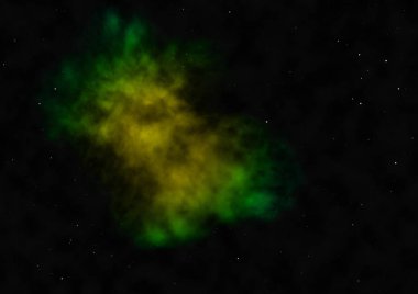 Uzayda bir yıldız alanı bir nebula ve gaz yoğunluğu. Bu görüntünün elementleri NASA tarafından döşenmiştir. 3B görüntüleme