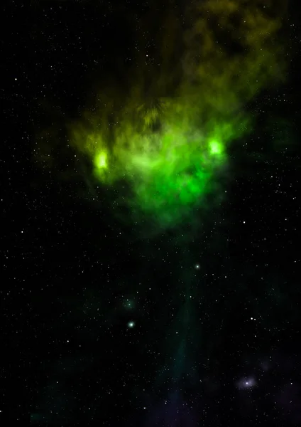 太空中的恒星场 星云和气体拥挤 这张照片的内容由Nasa提供 3D渲染 — 图库照片