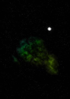 Evrendeki sonsuz uzay alanının küçük bir parçası. Bu görüntünün elementleri NASA tarafından döşenmiştir. 3B görüntüleme