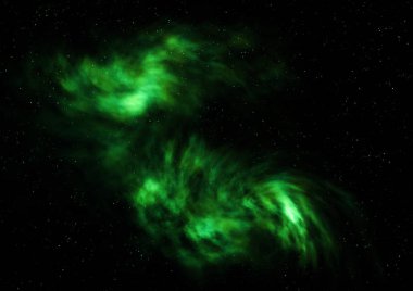 Uzayda bir yıldız alanı bir nebula ve gaz yoğunluğu. Bu görüntünün elementleri NASA tarafından döşenmiştir. 3B görüntüleme