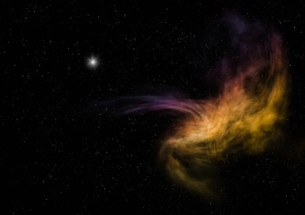 Weit Draußen Leuchteten Nebel Und Sternenfeld Gegen Den Weltraum Elemente — Stockfoto