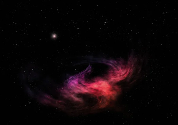 太空中的恒星场 星云和气体拥挤 这张照片的内容由Nasa提供 3D渲染 — 图库照片