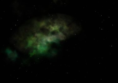 Evrendeki sonsuz uzay alanının küçük bir parçası. Bu görüntünün elementleri NASA tarafından döşenmiştir. 3B görüntüleme