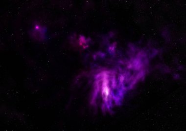 Uzayda bir yıldız alanı bir nebula ve gaz yoğunluğu. Bu görüntünün elementleri NASA tarafından döşenmiştir. 3B görüntüleme