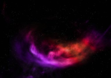 Uzayda bir yıldız alanı bir nebula ve gaz yoğunluğu. Bu görüntünün elementleri NASA tarafından döşenmiştir. 3B görüntüleme