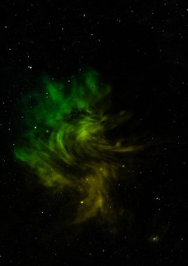 Parlayan nebula ve yıldız alanı olmak. 3B görüntüleme