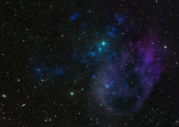 Campo Estelar Espacio Una Nebulosa Una Congestión Gas Elementos Esta — Foto de Stock