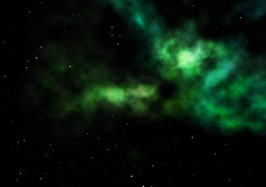 Evrendeki sonsuz uzay alanının küçük bir parçası. Bu görüntünün elementleri NASA tarafından döşenmiştir. 3B görüntüleme