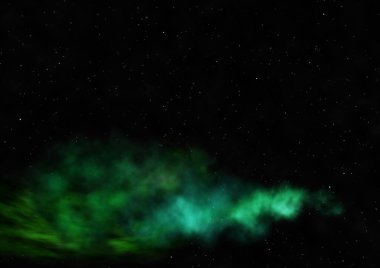 Parlayan nebula ve yıldız alanı olmak. 3B görüntüleme