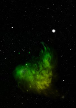 Sonsuz bir yıldız alanının küçük bir parçası. 3B görüntüleme