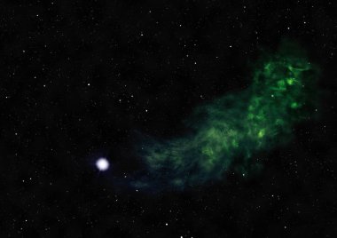 Sonsuz bir yıldız alanının küçük bir parçası. 3B görüntüleme