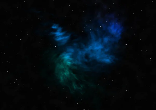 Star field in space and a nebulae. 3D rendering — Stock Photo, Image