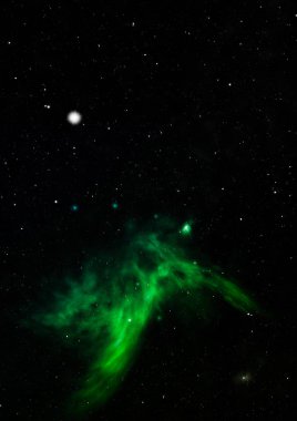 Sonsuz bir yıldız alanının küçük bir parçası. 3B görüntüleme