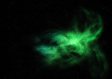 Parlak bir nebula ve yıldız alanı olmaktan çok uzak. 3B görüntüleme