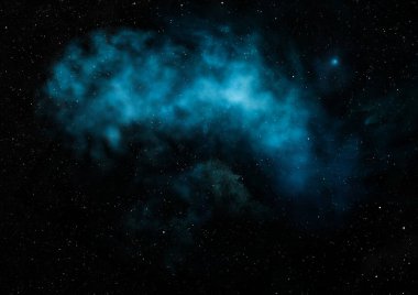 Parlayan nebula ve yıldız alanı olmak. 3B görüntüleme