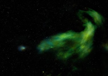 Sonsuz bir yıldız alanının küçük bir parçası. 3B görüntüleme