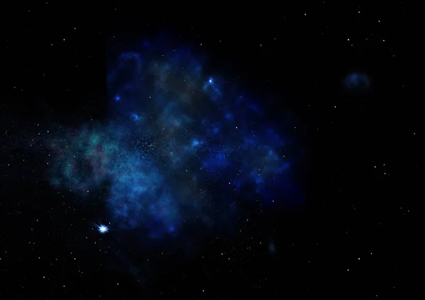 Small part of an infinite star field. 3D rendering