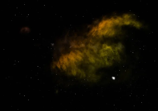 Csillagmező az űrben és köd. 3D renderelés — Stock Fotó