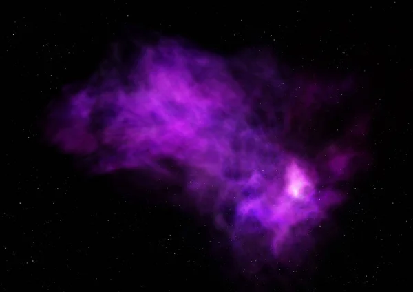 Parlayan nebula ve yıldız alanı olmak. 3B görüntüleme — Stok fotoğraf