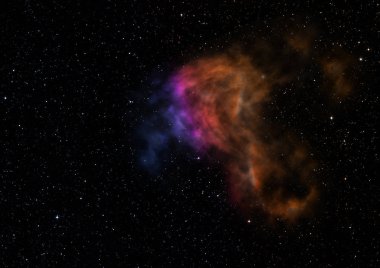 Parlak bir nebula ve yıldız alanı olmaktan çok uzak. 3B görüntüleme